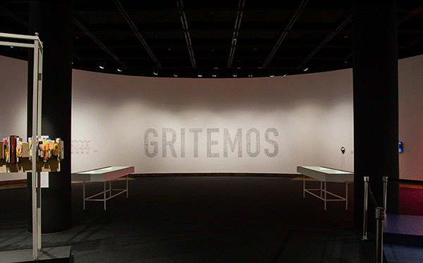 Lívia Aquino, Gritemos, Palavras somam: Museu de Arte Brasileira, São Paulo, 2019.