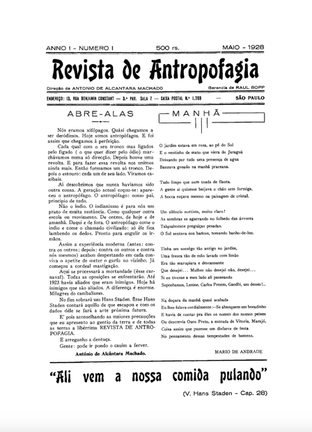 Figura 2: Primeira edição da <em>Revista de Antropofagia</em> (Biblioteca Brasiliana/USP)